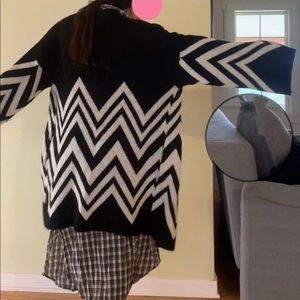 Black and white cardigan